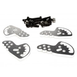 Set supporti per regolazione ammortizzatori in Ergal della Integy per SCX-10  ,  C26139SILVER