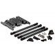 Supporto Telaio Differenziale centrale Integy completo di link 115-120mm per SCX10, C24565BLACK