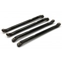 Integy, Set 4 LINK DA 126 MM CON BOCCOLE IN METALLO E UNIBALL IN PLASTICA, C25254BLACK