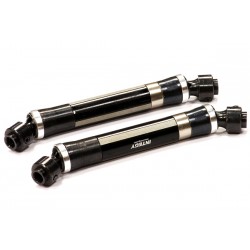 Integy, Billet Machined Main Universal Drive Shaft Set per Axial scx-10 e Wraith , C24587BLACK