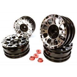 Integy, Realistic 1.9 Size X8U Alloy Wheel (4)+M4 Nut for Scale Off-Road Crawler