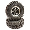 Integy, High Mass 1.9 Size Alloy 5 Spoke Beadlock Wheel (4) for Scale Off-Road Crawler 