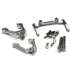 Integy, kit torri ammortizzatori e staffe Front  for Axial SCX-10, Dingo & Honcho , C23124SILVER